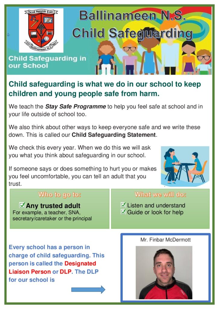 Student child safeguarding poster